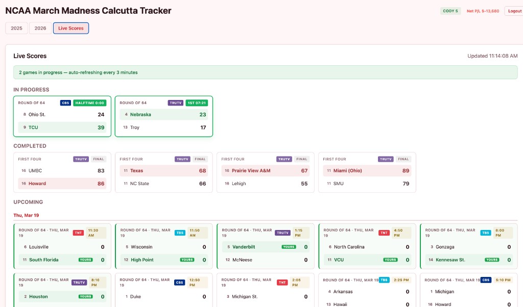 Live Scores screenshot